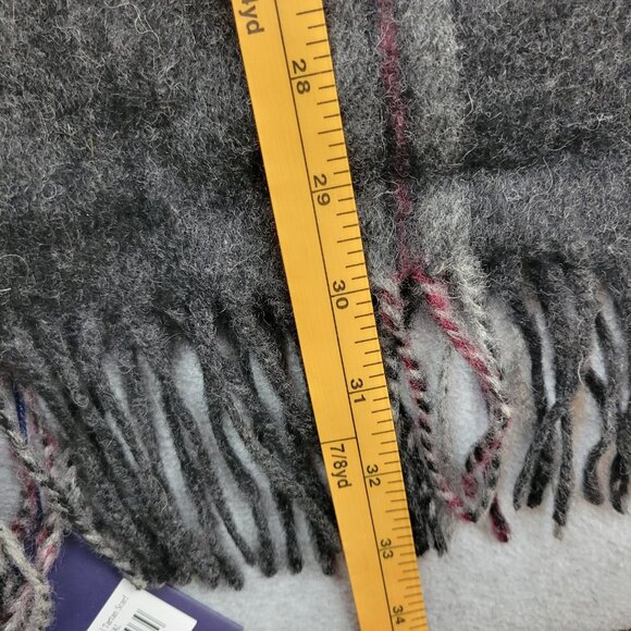 Ballantrae Edinburgh Lambswool Scarf Tartan Plaid Thomson Charcoal New - Picture 7 of 9